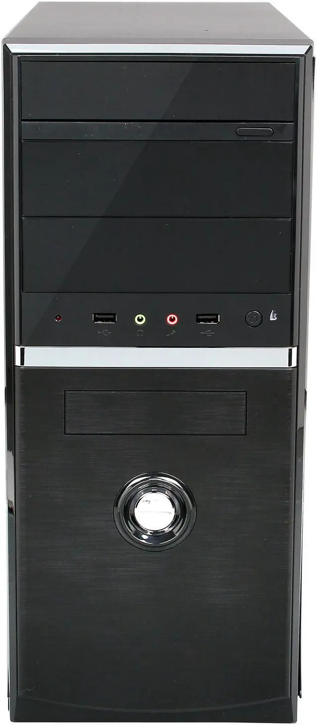 Alt view image 2 of 9 - Compucase EnterpriseH585 Black 0.5mm Thickness SECC Micro ATX/ ATX HEC Enterprise ATX tower case with front USB/Audio, rear 8cm Fan and Internal Black Coatin HP585DB Power Supply Power Supply