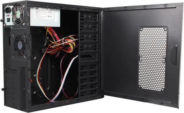 Alt view image 5 of 9 - Compucase EnterpriseH585 Black 0.5mm Thickness SECC Micro ATX/ ATX HEC Enterprise ATX tower case with front USB/Audio, rear 8cm Fan and Internal Black Coatin HP585DB Power Supply Power Supply
