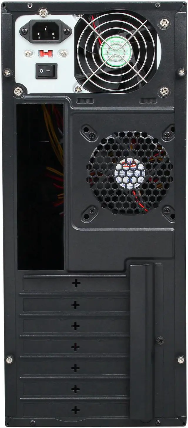Alt view image 8 of 9 - Compucase EnterpriseH585 Black 0.5mm Thickness SECC Micro ATX/ ATX HEC Enterprise ATX tower case with front USB/Audio, rear 8cm Fan and Internal Black Coatin HP585DB Power Supply Power Supply