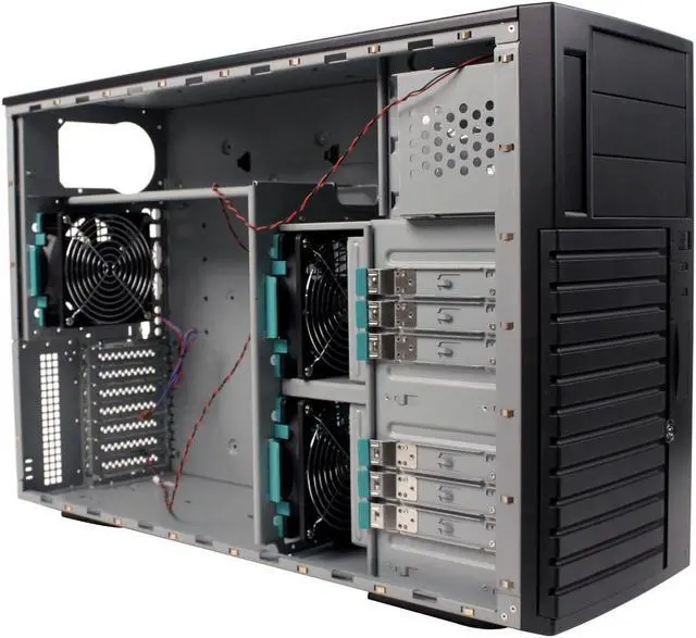 Alt view image 5 of 9 - CHENBRO SR10769-BK Black 1.0 mm SECC Server Case 3 External 5.25" Drive Bays