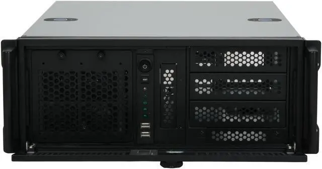 Alt view image 4 of 9 - CHENBRO RM42200-1 1.2mm SGCC 4U Rackmount Feature-Advanced Industrial Server Chassis 3 External 5.25" Drive Bays