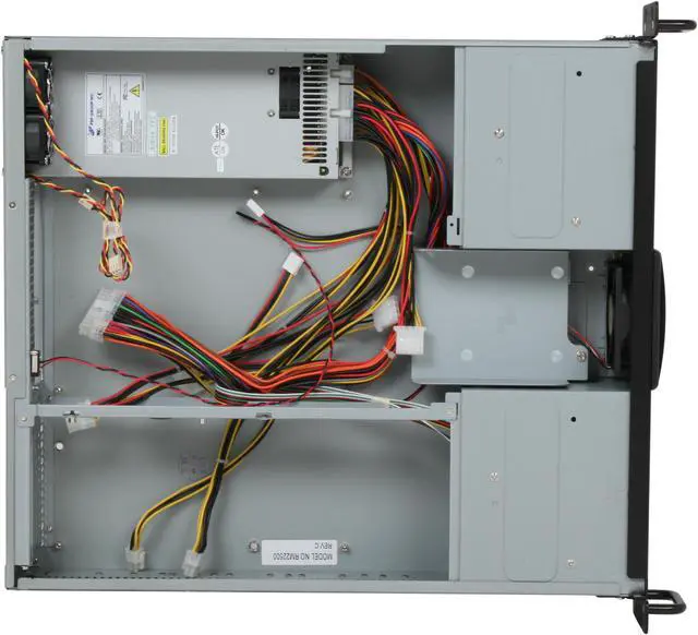 Alt view image 7 of 9 - CHENBRO RM22500-400 1.2 mm SGCC 2U Rackmount Cost-Effective Data Backup Server Chassis 400W 2 External 5.25" Drive Bays