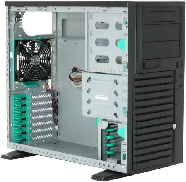 Alt view image 8 of 11 - CHENBRO SR20969-CO Black 0.8 mm SECC Pedestal Entry level ATX Server/Workstation Chassis 3 External 5.25" Drive Bays