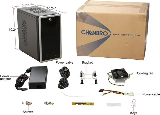 Alt view image 9 of 9 - CHENBRO ES34069-BK-180 Black 0.7 mm SECC Pedestal Server Chassis 180 W (DC: 19V)