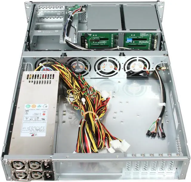 Alt view image 5 of 8 - Chenbro Case RM21706 (RM21706T-T) 2U DP with 6 x Hotswap HDDs, SAS/SATA BP, Zippy Redundant Power Supply 500W (PS-R2W-6500P-T), Ideal For General Purpose Server - OEM