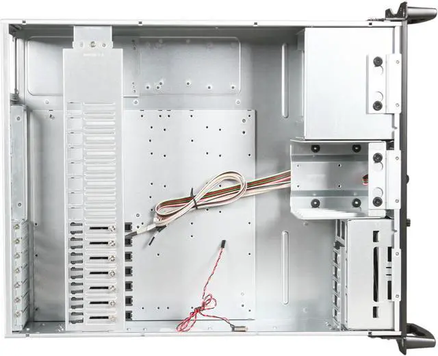 Alt view image 6 of 7 - CHENBRO RM41300-F Black & Silver 1.2 mm SGCC 4U Rackmount Open-Bay Chassis 3 External 5.25" Drive Bays
