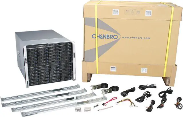 Alt view image 7 of 7 - CHENBRO RM91250M-R1620G 1.2mm SGCC 9U Rackmount 50-Bay Storage Center Server Chassis 1620 W Redundant (3+1)