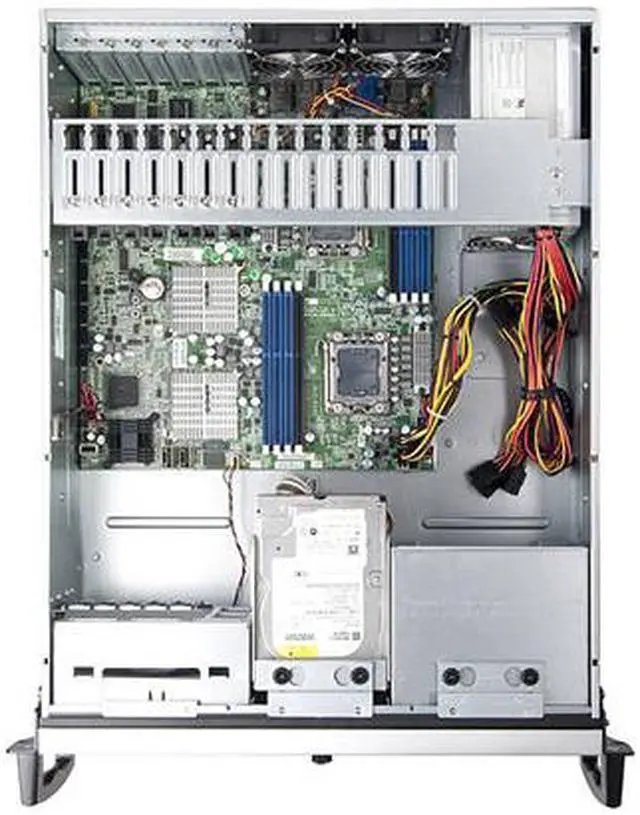 Alt view image 3 of 3 - CHENBRO RM41300-F1 Black 1.2mm SGCC, ABS-HB 4U Rackmount No Power Supply 4U Open-bay Rackmount Server Chassis w/ 1x Door 3 External 5.25" Drive Bays