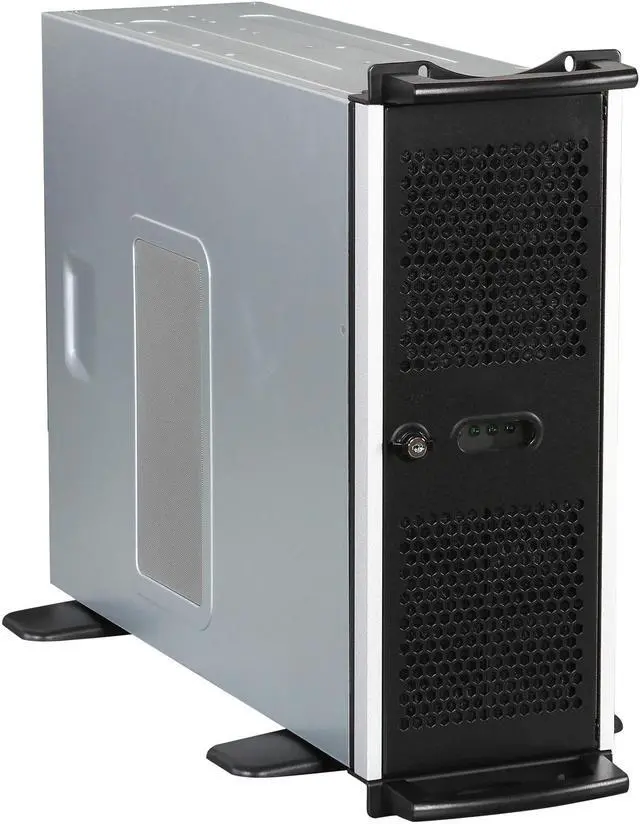 Alt view image 7 of 8 - CHENBRO RM41300-FS81 Black Steel / Plastic 4U Rackmount Server Case for Tesla GPU 3 External 5.25" Drive Bays