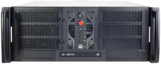 Main image of Chenbro RM42300-F1U3 4U 17.5in Compact Industrial Server Chassis Black Front Bezel 2x USB 3.0