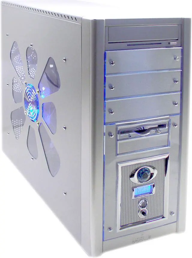 Main image of ENERMAX CS-30881TA-S3A Silver SGCC 0.7mm ATX Mid Tower Case with Temp Display 350W Power Supply