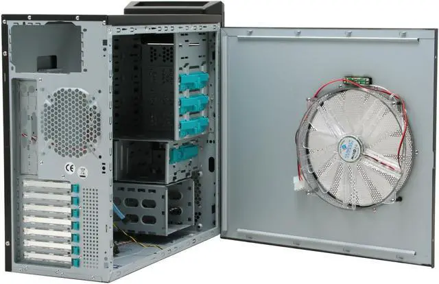 Alt view image 11 of 14 - ENERMAX Chakra ECA3052B Black SECC ATX Mid Tower Case Front I/O Interface w/1 eSata, 2 USB2.0 and Audio I/O Ports