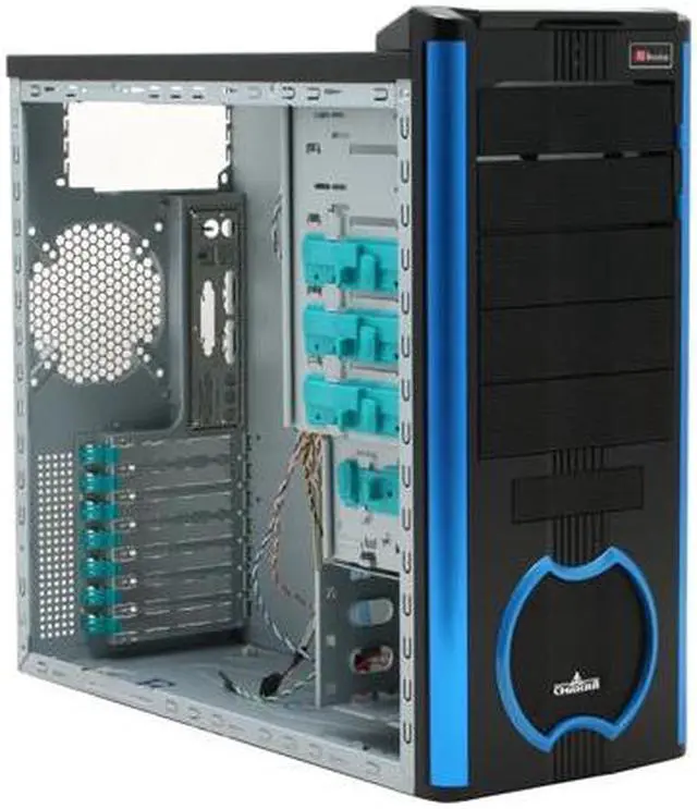 Alt view image 8 of 13 - ENERMAX Chakra ECA3052BL Blue/ Black SECC ATX Mid Tower Computer Case