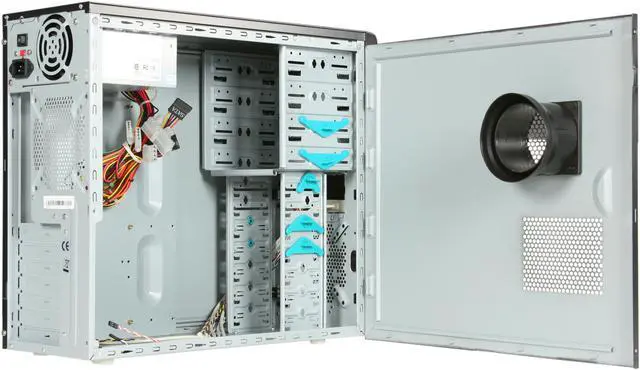 Alt view image 5 of 8 - ENERMAX PANDORA 185 ECA3070BS Black/ Silver SECC ATX Mid Tower Computer Case 400W Power Supply & Micro Dust Filter