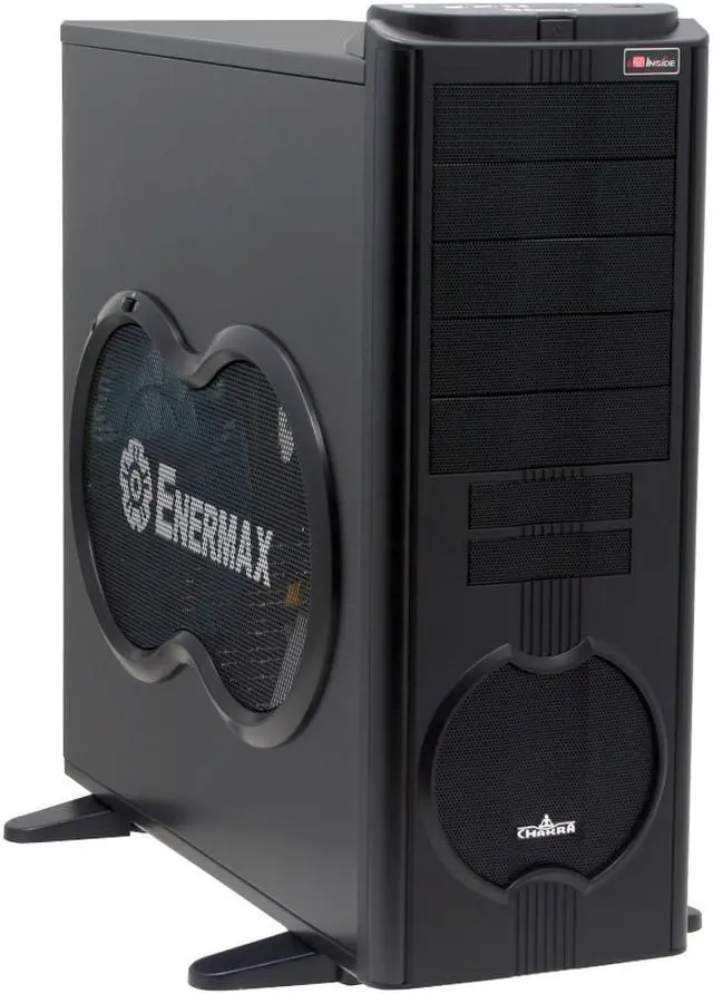 Alt view image 2 of 15 - ENERMAX Uber Chakra ECA5001B Black Aluminum / Steel Trim w/250mm Intake/Exhaust LED Monster Fan  ATX Full Tower Case w/Front I/O 1 eSATA, 4 USB2.0, Audio I/O