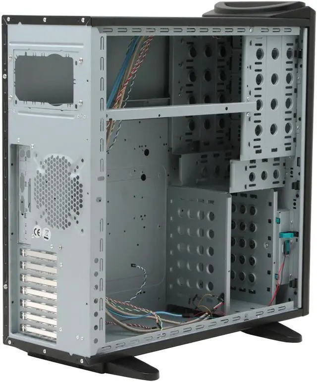 Alt view image 10 of 15 - ENERMAX Uber Chakra ECA5001B Black Aluminum / Steel Trim w/250mm Intake/Exhaust LED Monster Fan  ATX Full Tower Case w/Front I/O 1 eSATA, 4 USB2.0, Audio I/O