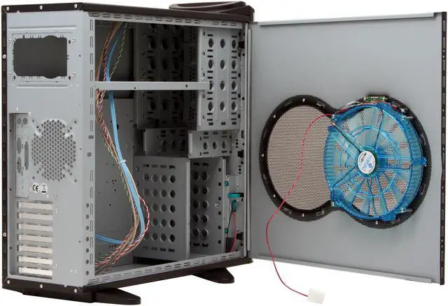 Alt view image 8 of 12 - ENERMAX Uber Chakra ECA5001BS Silver Aluminum / Steel ATX Full Tower Computer Case