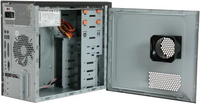 Alt view image 9 of 16 - ENERMAX VOSTOK ECA2020 Black 0.5mm SECC Steel Micro ATX Mid Tower Computer Case 350W Power Supply