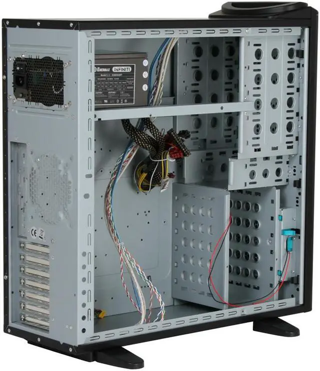 Alt view image 7 of 13 - ENERMAX ECA5001B-EIN650 Black SECC Steel ATX Full Tower Computer Case Enermax Infiniti 650W Power Supply