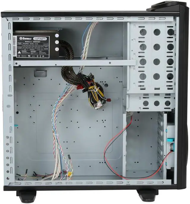Alt view image 8 of 13 - ENERMAX ECA5001B-EIN650 Black SECC Steel ATX Full Tower Computer Case Enermax Infiniti 650W Power Supply