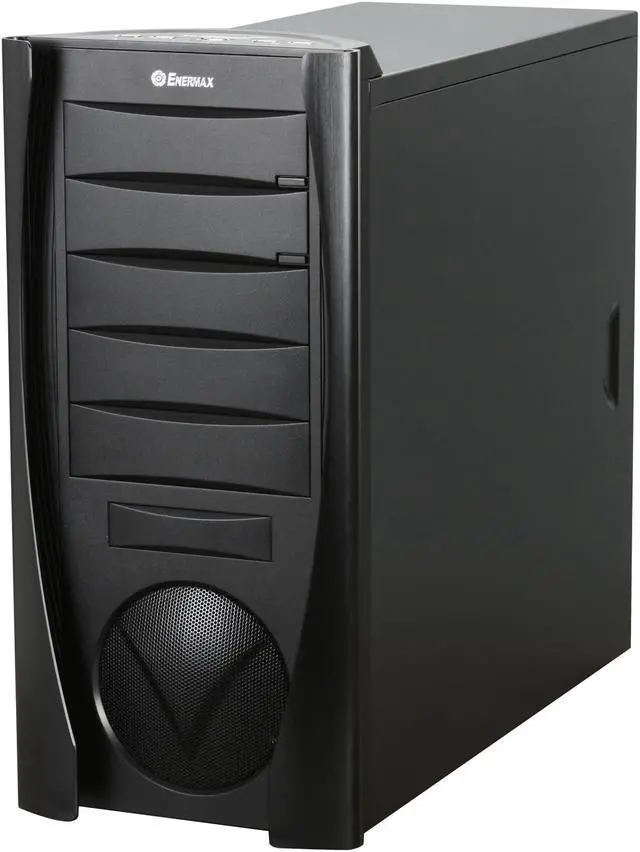 Alt view image 3 of 12 - ENERMAX PHOENIX NEO ECA3162-B-BL Black Aluminum / Steel Trim w/250mm Intake/Exhaust LED Phoenix Fan  ATX Mid Tower Case w/Front I/O 1 eSATA, 4 USB2.0, HD Audio I/O
