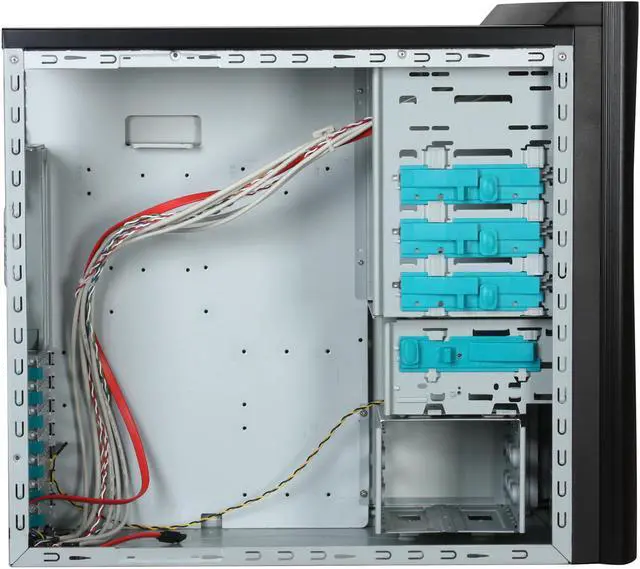 Alt view image 7 of 12 - ENERMAX PHOENIX NEO ECA3162-B-BL Black Aluminum / Steel Trim w/250mm Intake/Exhaust LED Phoenix Fan  ATX Mid Tower Case w/Front I/O 1 eSATA, 4 USB2.0, HD Audio I/O