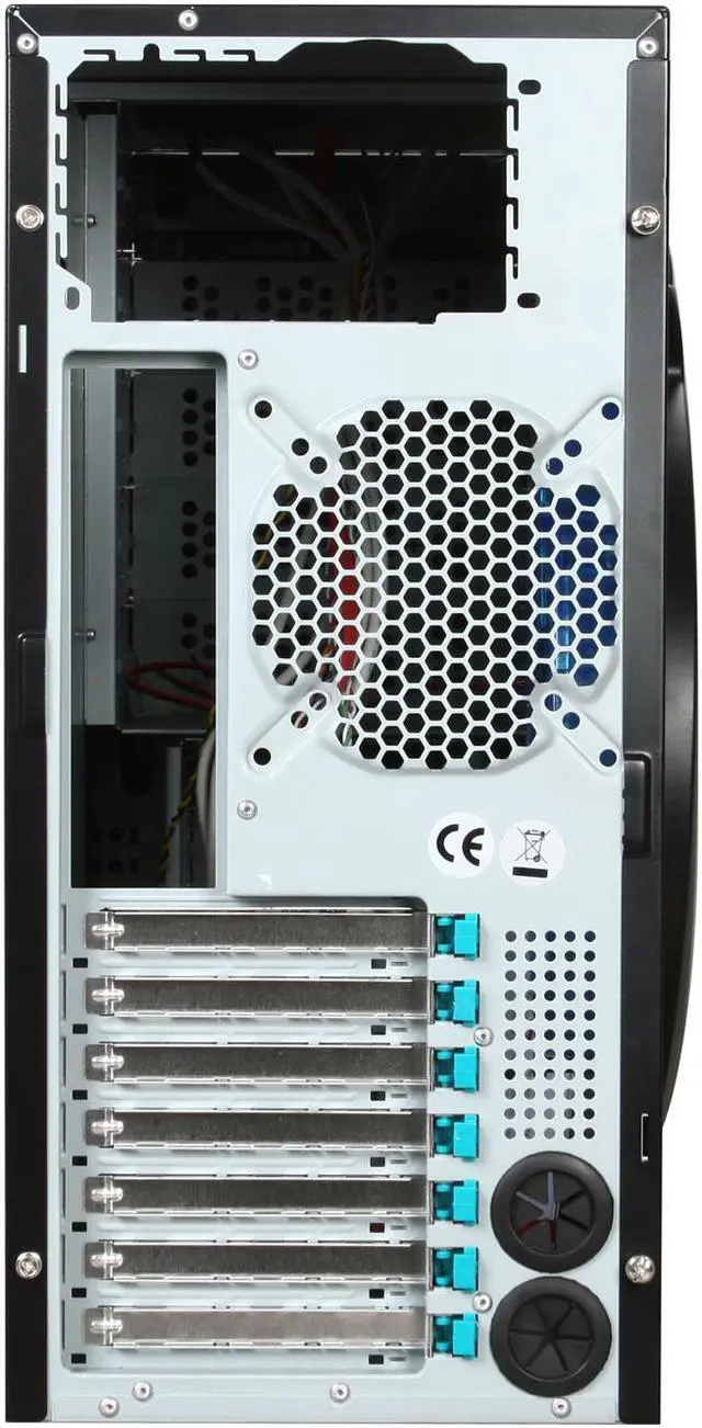 Alt view image 10 of 12 - ENERMAX PHOENIX NEO ECA3162-B-BL Black Aluminum / Steel Trim w/250mm Intake/Exhaust LED Phoenix Fan  ATX Mid Tower Case w/Front I/O 1 eSATA, 4 USB2.0, HD Audio I/O