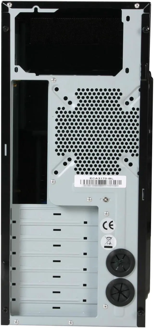 Alt view image 8 of 9 - ENERMAX Staray ECA3170-BL Black Steel ATX Mid Tower Computer Case with 1 Apollish Blue LED Fan and Mesh Front