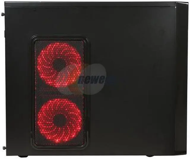 Alt view image 4 of 9 - ENERMAX Staray ECA3171-BR-AP Black Steel ATX Mid Tower Computer Case with 3 Apollish Red LED Fan and Mesh Front