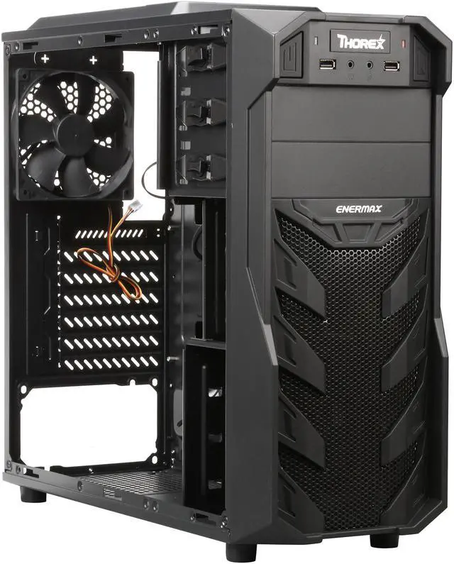 Alt view image 8 of 9 - ENERMAX ECA3321B-BT (U2) Black ATX Mid Tower Computer Case ATX 12V (Optional) Power Supply