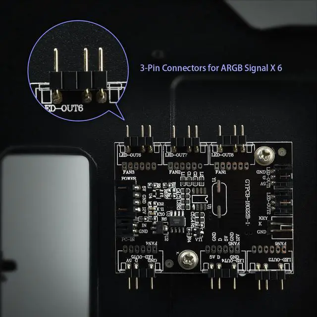 Alt view image 11 of 11 - Enermax StarryKnight SK30 - E-ATX Mid Tower PC Gaming Case - Mesh Front Panel & Tempered Glass Side Panel - 4X SquA ADV ARGB Fan - Built-in GPU Anti-Sag Bracket & RGB Lighting Hub