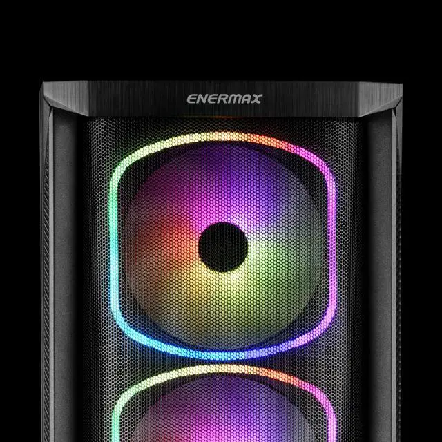 Alt view image 8 of 11 - Enermax StarryKnight SK30 - E-ATX Mid Tower PC Gaming Case - Mesh Front Panel & Tempered Glass Side Panel - 4X SquA ADV ARGB Fan - Built-in GPU Anti-Sag Bracket & RGB Lighting Hub