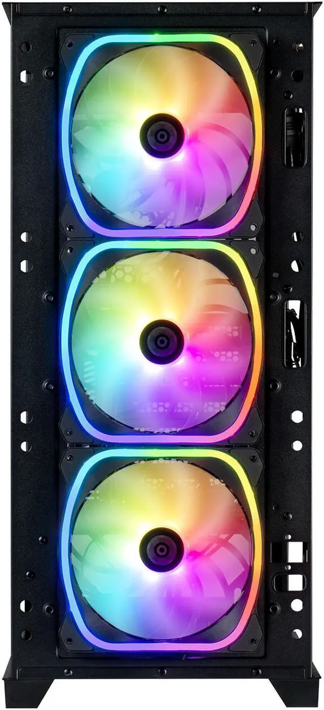 Alt view image 4 of 10 - Enermax StarryKnight SK30 V2 - E-ATX Mid Tower PC Gaming Case - Mesh Front Panel & Tempered Glass Side Panel - 4X SquA ADV ARGB PWM Fans - Built-in GPU Anti-Sag Bracket & RGB Lighting Hub