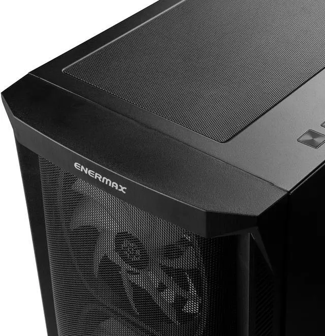 Alt view image 8 of 10 - Enermax StarryKnight SK30 V2 - E-ATX Mid Tower PC Gaming Case - Mesh Front Panel & Tempered Glass Side Panel - 4X SquA ADV ARGB PWM Fans - Built-in GPU Anti-Sag Bracket & RGB Lighting Hub