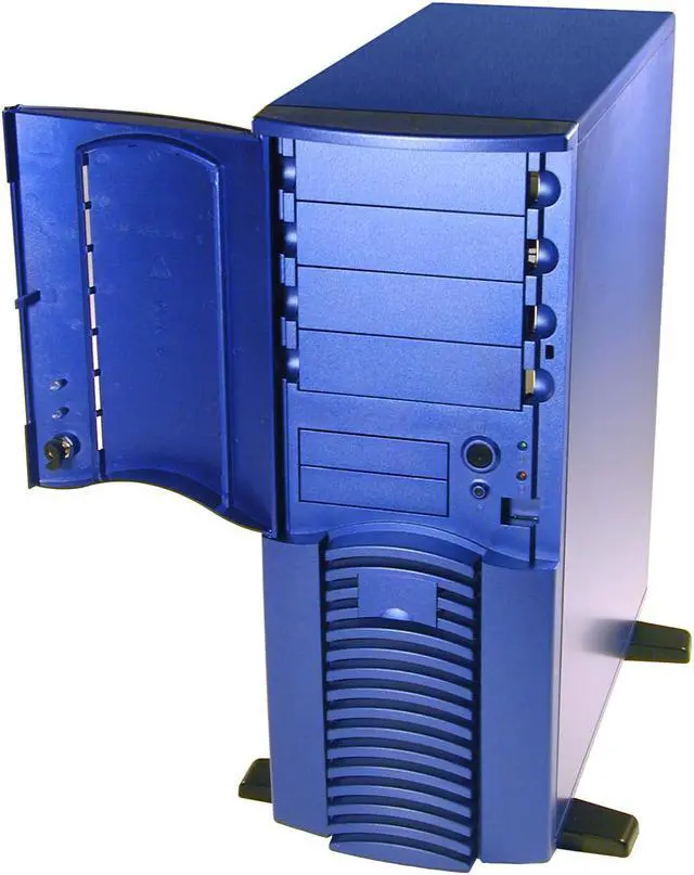 Alt view image 2 of 6 - CHIEFTEC Dragon AX-01BLD U2F SF 0W Blue Aluminum Server Computer Case