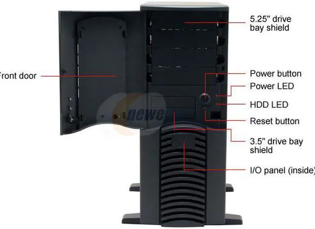 Alt view image 4 of 13 - CHENMING CMUI-601AECB-U Charcoal Black 1.0mm SECC Server Computer Case
