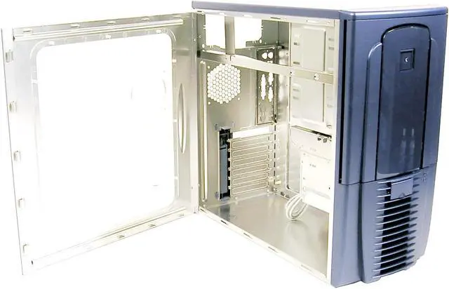 Alt view image 3 of 7 - CHENMING 301KEBL-0-AW Blue Aluminum ATX Mid Tower Computer Case