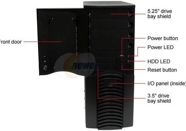 Alt view image 3 of 9 - CHENMING CMUI-601AEB-W Black 1.0mm SECC Server Computer Case