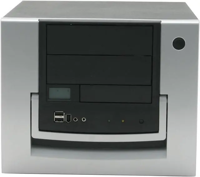 Alt view image 2 of 12 - CHENMING 118-AL-BLK-0-300PSU Black/ Silver Aluminum Micro ATX Desktop Computer Case 300W Power Supply