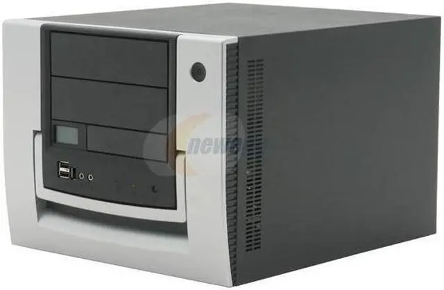 Alt view image 4 of 12 - CHENMING 118-AL-BLK-0-300PSU Black/ Silver Aluminum Micro ATX Desktop Computer Case 300W Power Supply