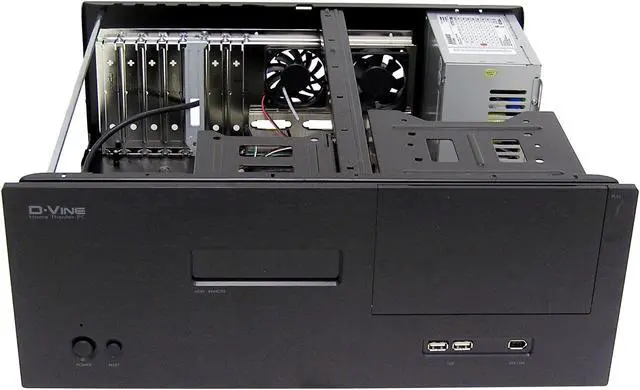 Alt view image 6 of 10 - AHANIX Black Aluminum D4 Media Center X232 ATX Media Center / HTPC Case