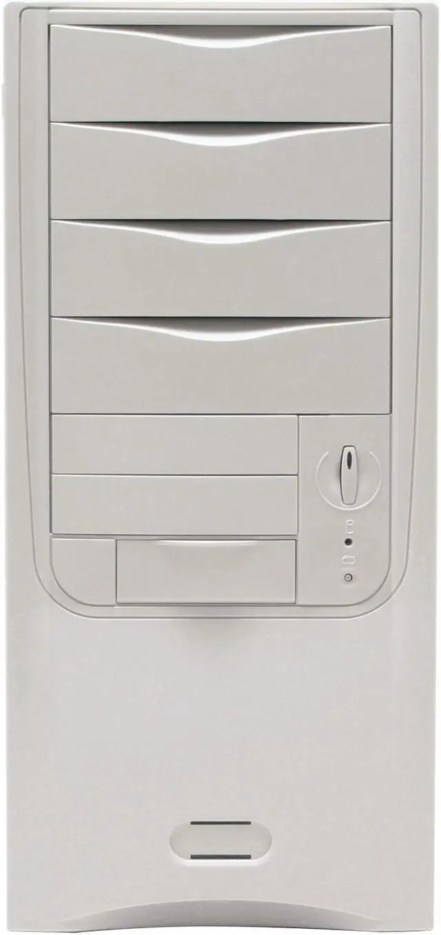 Alt view image 3 of 15 - Ever Case E4252-PCT Beige Steel ATX Mid Tower Computer Case 300W Power Supply