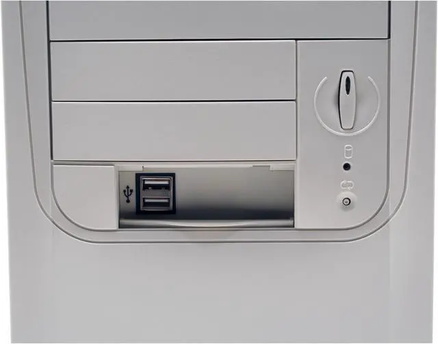 Alt view image 4 of 15 - Ever Case E4252-PCT Beige Steel ATX Mid Tower Computer Case 300W Power Supply