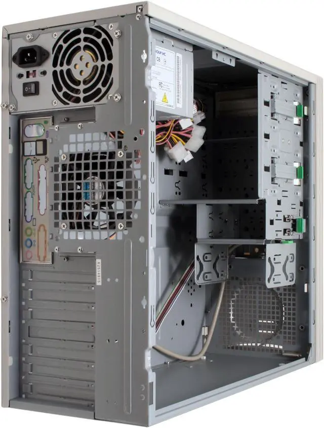 Alt view image 10 of 15 - Ever Case E4252-PCT Beige Steel ATX Mid Tower Computer Case 300W Power Supply