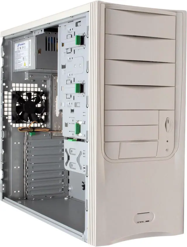 Alt view image 11 of 15 - Ever Case E4252-PCT Beige Steel ATX Mid Tower Computer Case 300W Power Supply