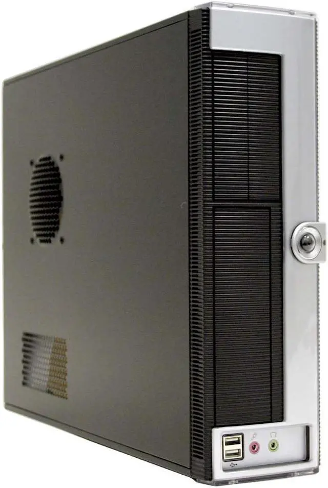 Main image of Ever Case E1290B-L24 Black/Silver Steel Micro ATX Desktop Computer Case 240W Power Supply