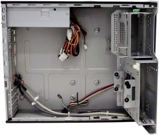 Alt view image 10 of 14 - Ever Case E1290B-L24 Black/Silver Steel Micro ATX Desktop Computer Case 240W Power Supply