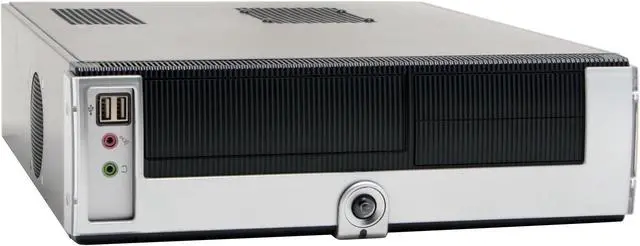 Alt view image 5 of 14 - Ever Case E1290B-L24 Black/Silver Steel Micro ATX Desktop Computer Case 240W Power Supply