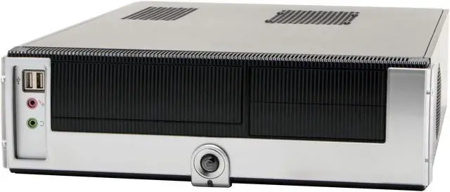 Alt view image 6 of 14 - Ever Case E1290B-L24 Black/Silver Steel Micro ATX Desktop Computer Case 240W Power Supply