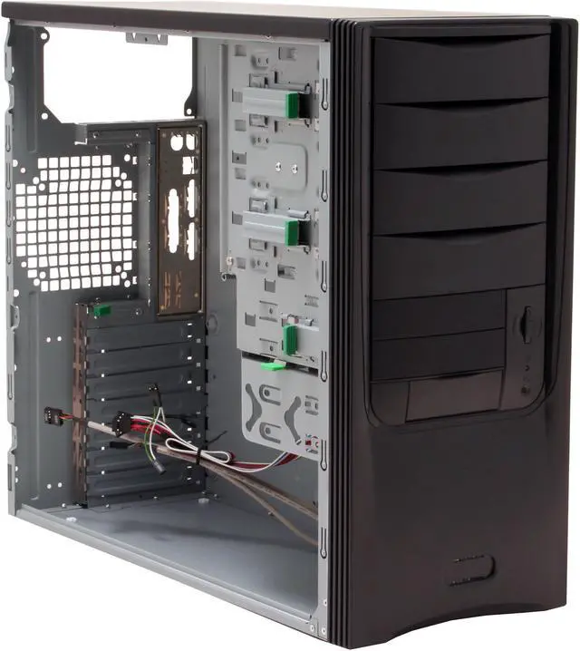 Alt view image 6 of 12 - Ever Case E4252BB-53 Black Steel ATX Mid Tower Computer Case